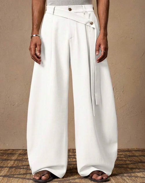 Business Casual Men's Casual Loose Elastic Waist Straight Leg Chino Pants
